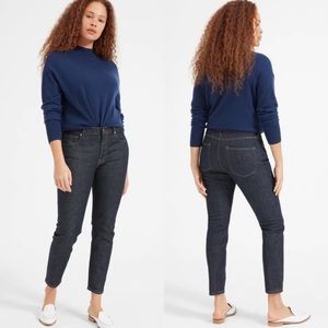 Everlane Dark Wash Slim Fit Straight Leg Ankle Jeans